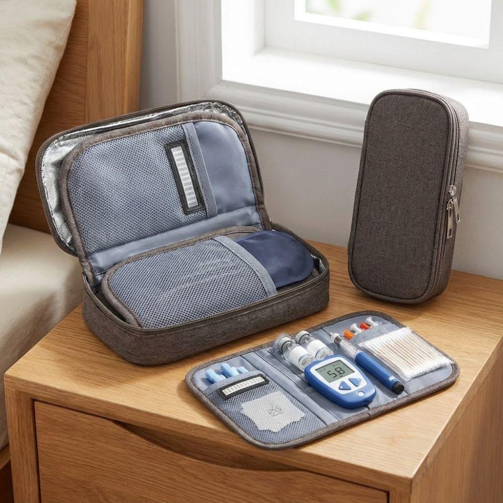 Thermal Insulated Liner Insulin Cooler Travel Case Pill Cooler Bag  Pill Supplies Organizer