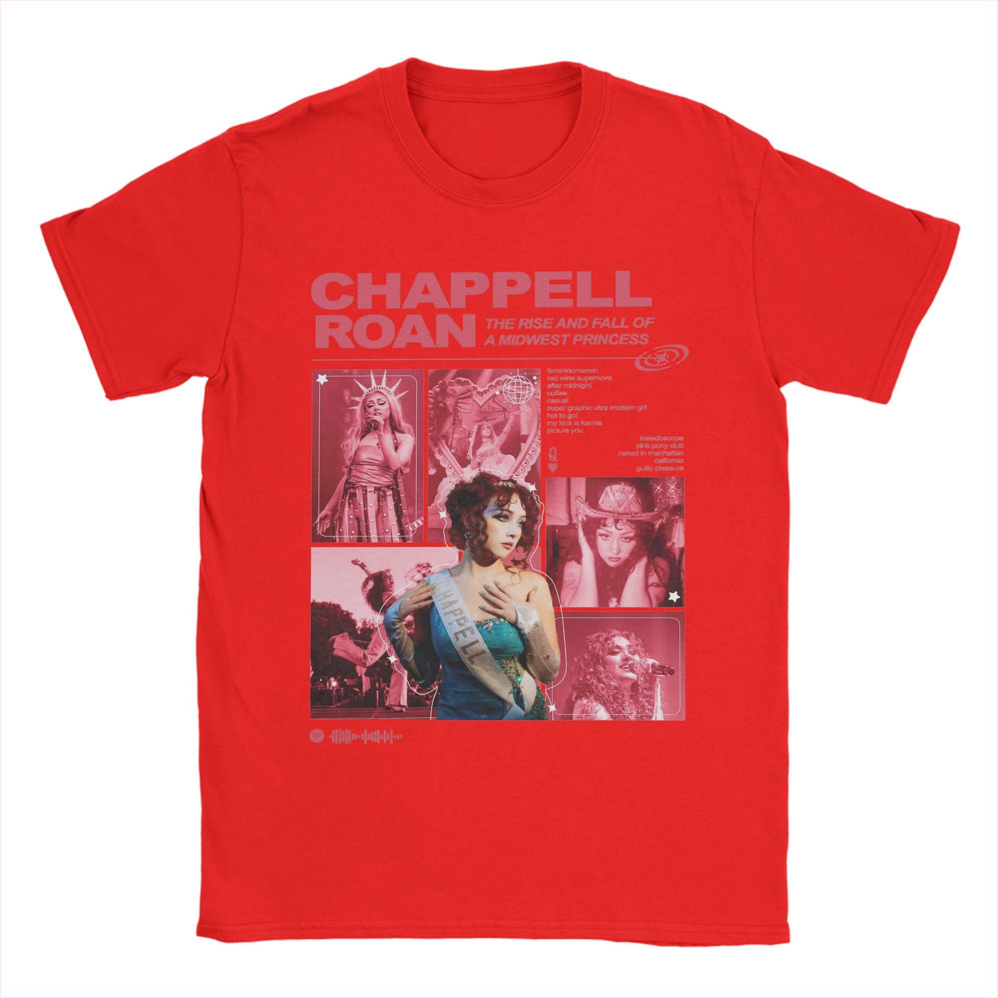 

Midwest Princess Collage Chappell Roan TShirts Unisex Casual Cotton Tees Crewneck Short Sleeve T Shirts Gift Idea Clothes L