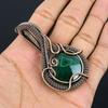Malachite Pendant, 999 Copper Wire Wrapped Pendant Jewelry. Gift For Women Handmade Pendant Gemstone Jewelry