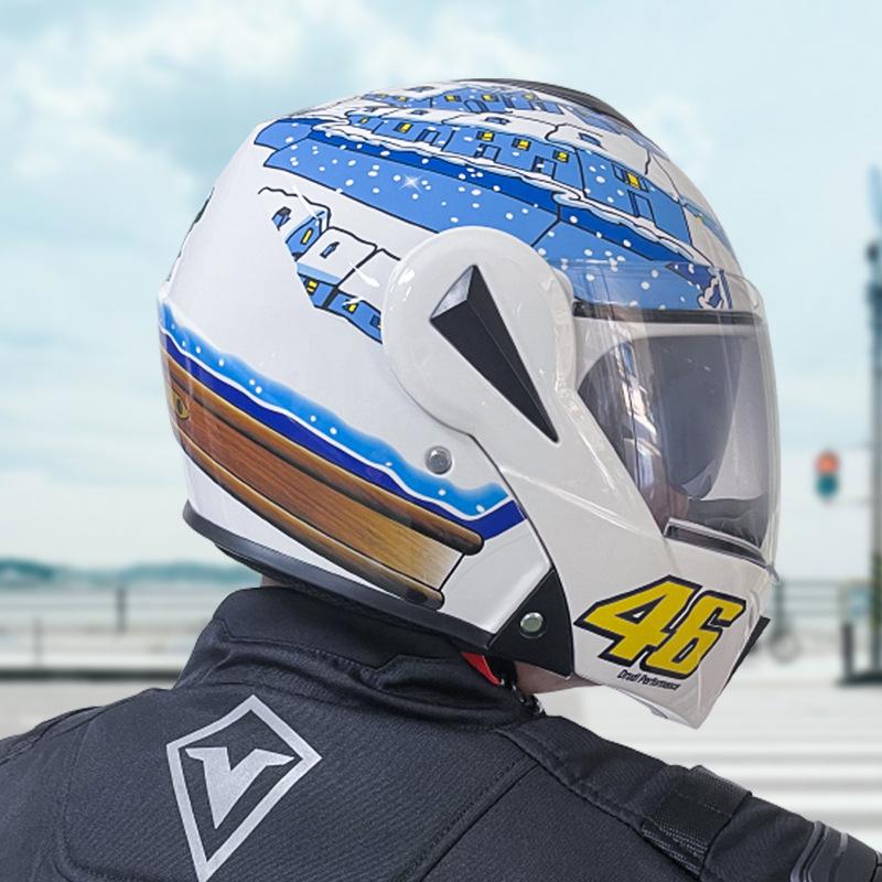 Qike Motorcycle Helmet for Men and Women, Winter Personalized Safety All-Season Rider Bluetooth Full Face Helmet