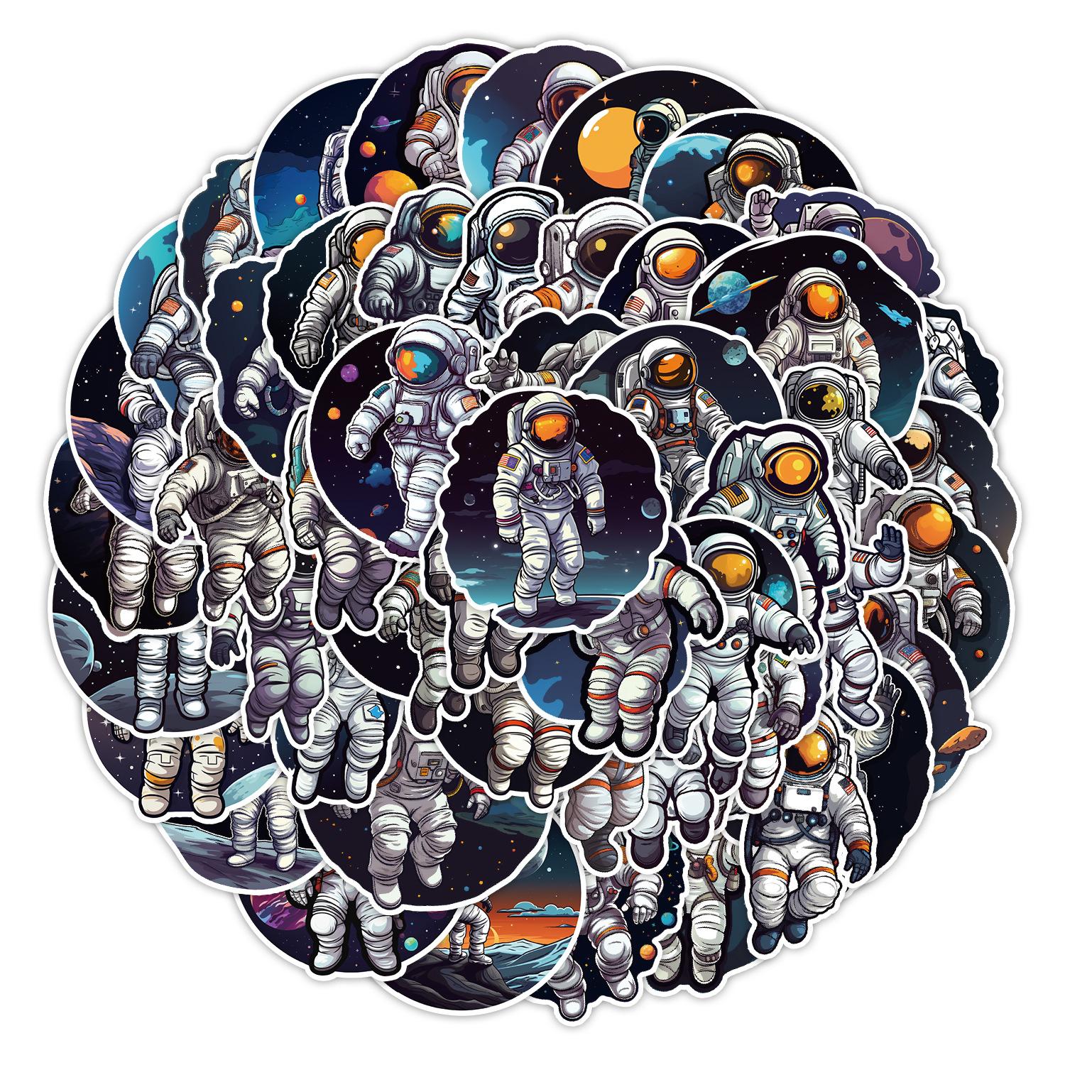 

50 Наклеек Граффити Астронавтов Багаж Скейтборд Компьютер Декоративные Наклейки Водонепроницаемые Креативные Ноутбук Ежедневник Блокнот