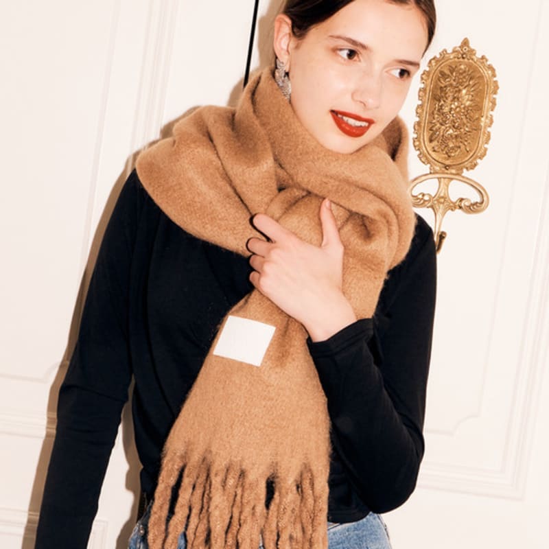 SILN Wide Long Muffler (CAMEL BEIGE)