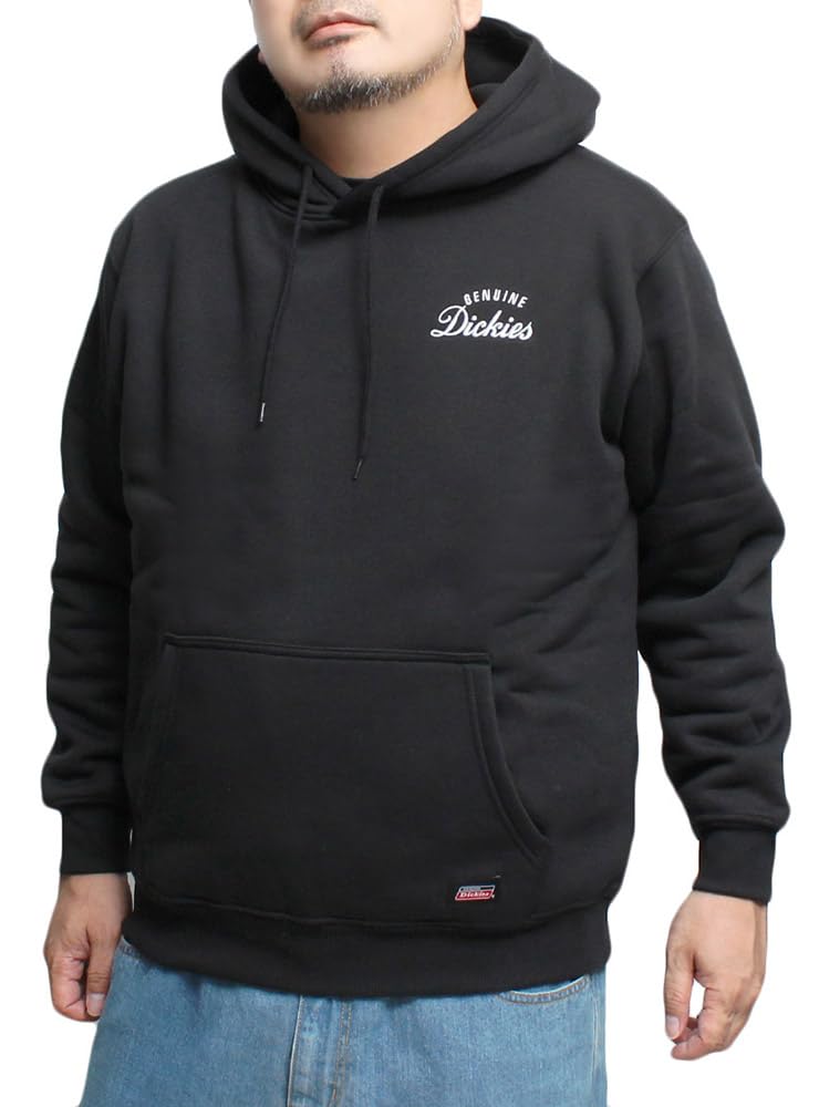 Genuine Dickies Men's Fleece-Lined Pullover Sweatshirt with Back Print, Size 2L, Black (49)