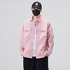 New American Olive Jacket Men'S Retro Lapel Shirt Trendy Big Pockets Loose And Comfortable Coat