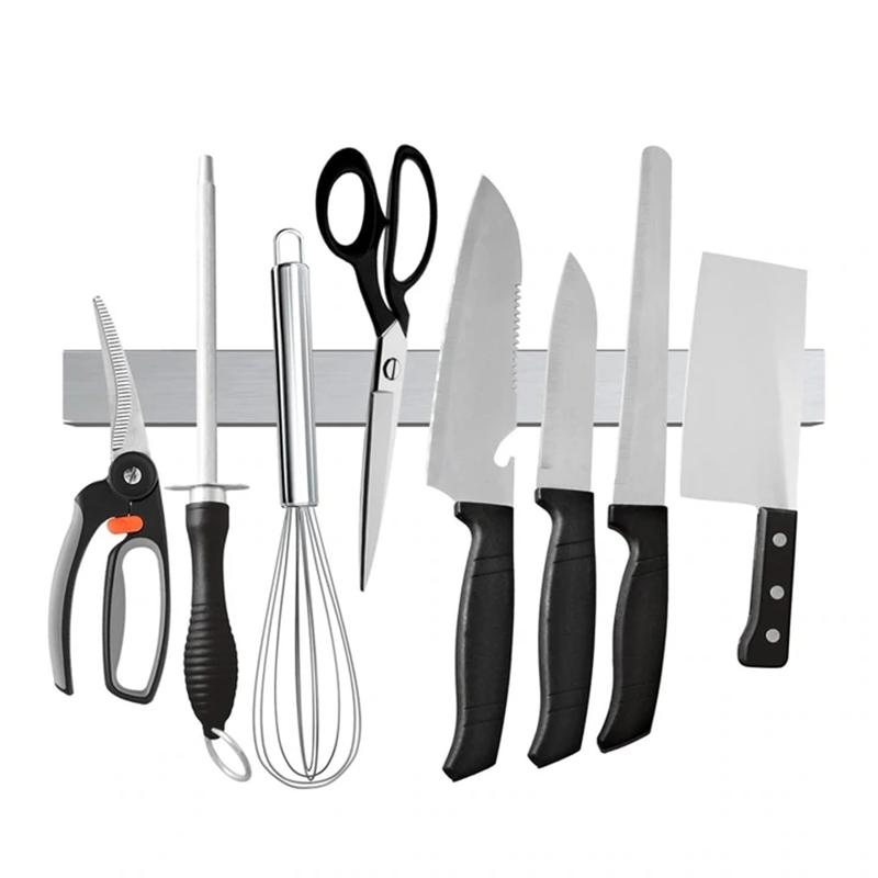 Professioneller magnetischer Messerstreifen Edelstahl Magnetischer Messerhalter Ständer Küchenmesserleiste 30 40 50 cm Küchenzubehör