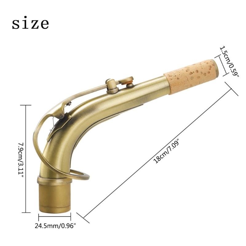 Messingmaterial Saxophon Krümmer Hals Altsaxophon Holzblasinstrument Zubehör Altsaxophon Saxophon Krümmer Hals Ersatzteil