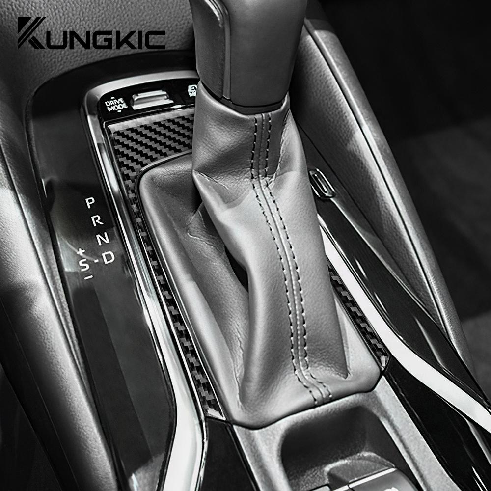 Real Soft Carbon Fiber Sticker For Toyota Corolla 2019 2020 2025 2025 2025 2025 RHD LHD Center Console Gear Shift Accessories