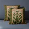 1 Stück - 2D Flachdruck Gesticktes Blumenmuster Dekokissen Polyester Kissenbezug Sofa Dekorative Kissenhülle