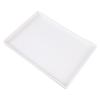 Plastserveringsbricka 23x33 cm Stor Återanvändbar Rektangulär Festbricka för Teservis Frukt Efterrätter Serveringsbricka