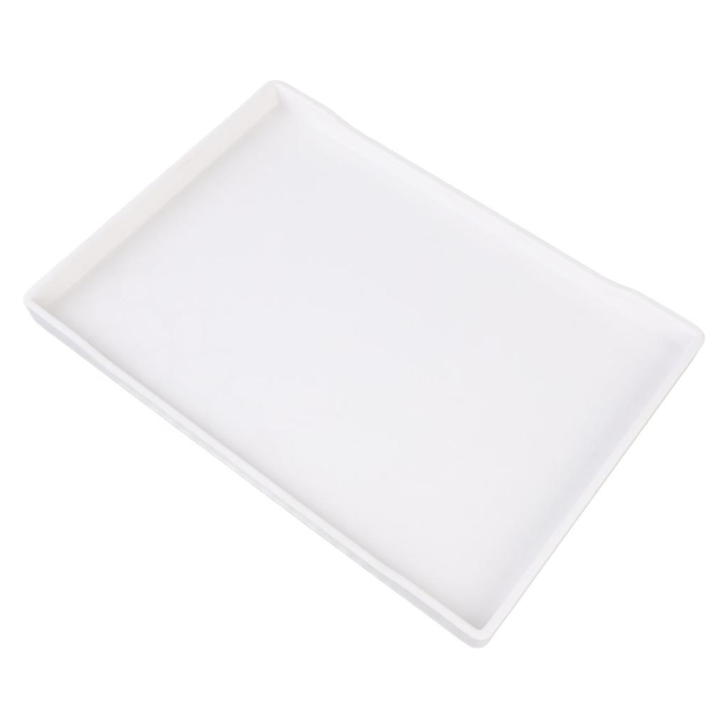 Plastserveringsbricka 23x33 cm Stor Återanvändbar Rektangulär Festbricka för Teservis Frukt Efterrätter Serveringsbricka