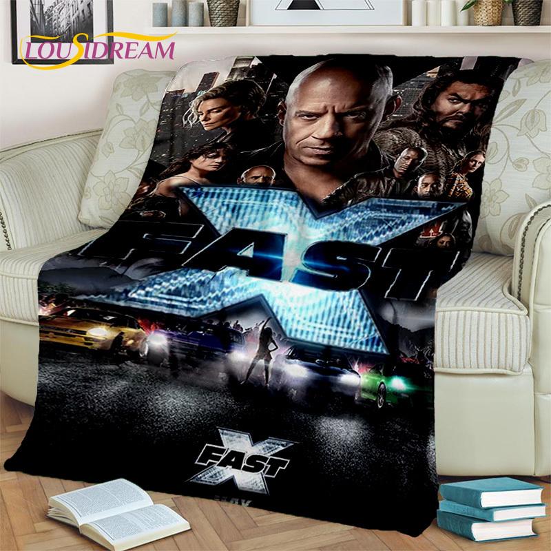 Fast & Furious X 10 Film Druckdecke, Weiche Überwurfdecke für Zuhause Schlafzimmer Bett Sofa Picknick Reise Büro Abdeckdecke Kinder