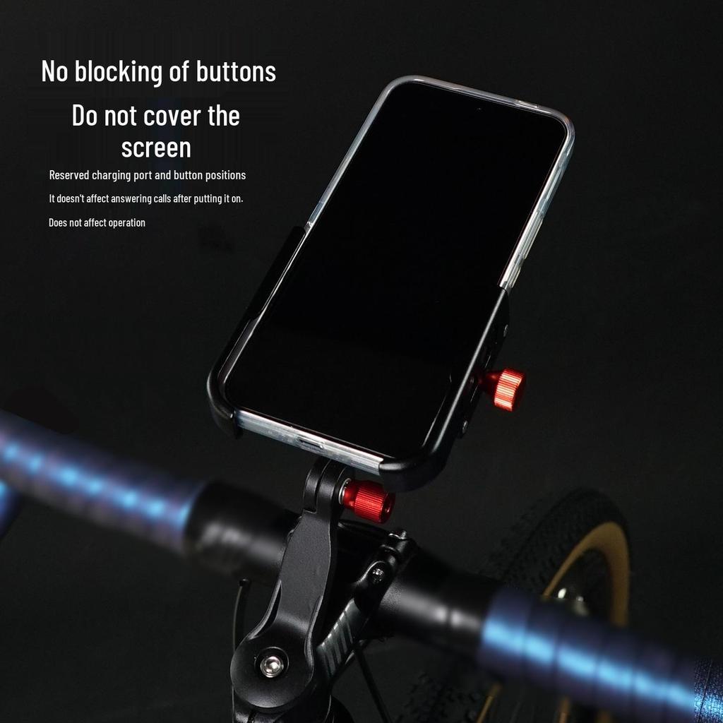 Aluminum Alloy 360° Rotating Shock-Absorbing Phone Holder for Road and Mountain Bikes