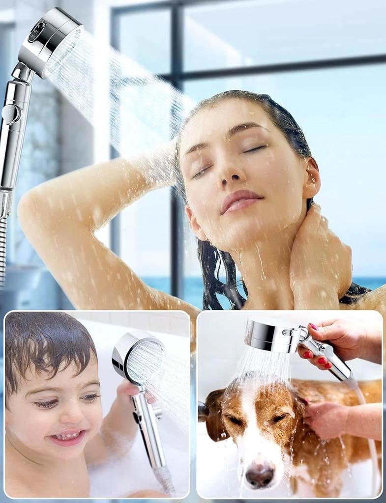 Shower Water Shower Purifying Chlorine Water High Water Adjustable 3 Stop Leak Prevention Easy Wide International General Standard Adapter Head,