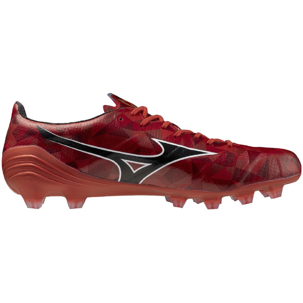 Mizuno Alpha 2 ELITE Soccer for Club Ruby Red x Size 2E Cleats, Wide, Lightweight, Activities, Football, Rugby, White, 25.5 cm,