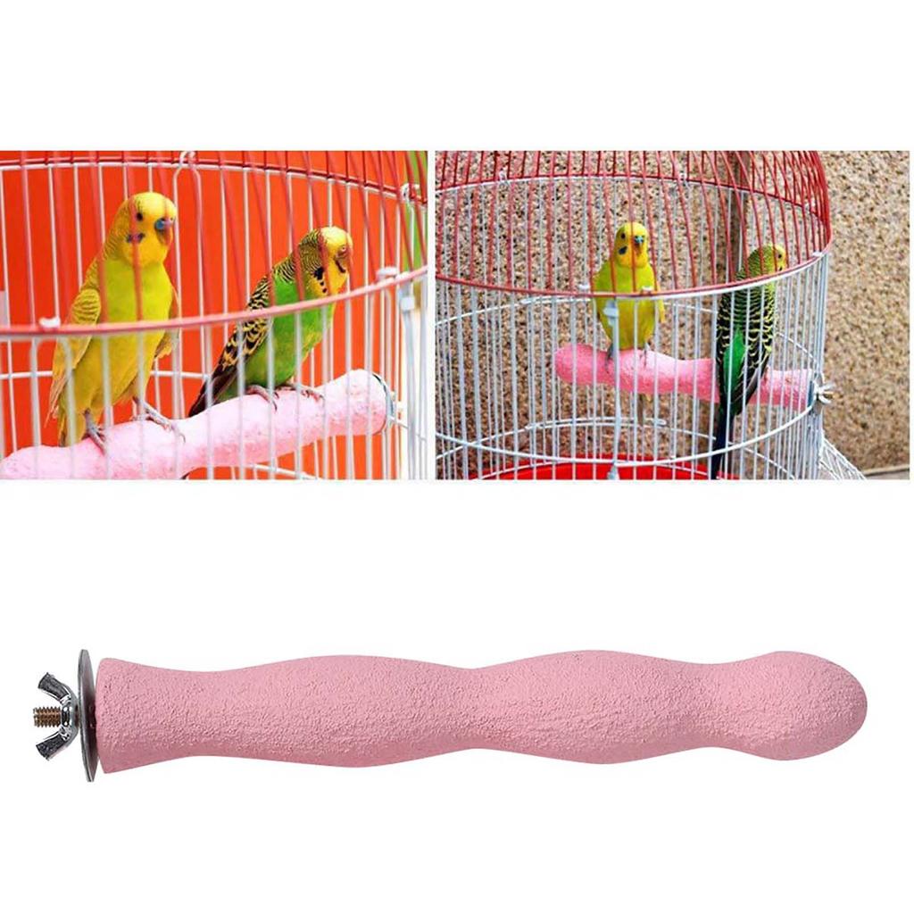 Bird Claw And Beak Grinding Bar Standing Stick Cage Toy Scrub Station Rod(Small )