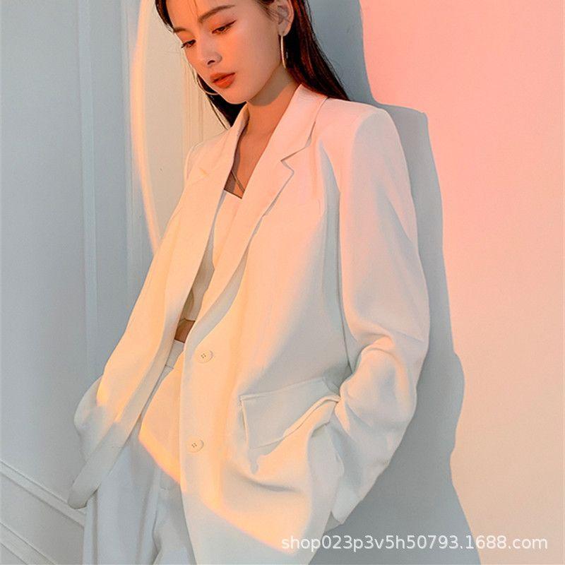 

Костюм Верхняя одежда Женская 2025 Осень и Зима Новое поступление K-стиль Легче всего сочетать Класс Короткий Темпераментный Сенс Топы Маленький Костюм White L Recommended 54.00 kg-60.00 kg