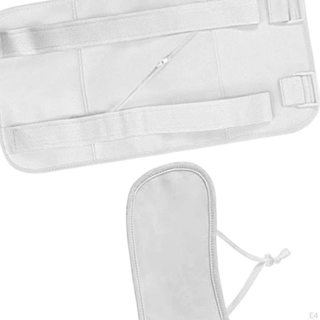 2 Pieces Wrap Compress Anti Oil Leak Washable with Tie Adjustable Elastic Strap for Comfort Sleep