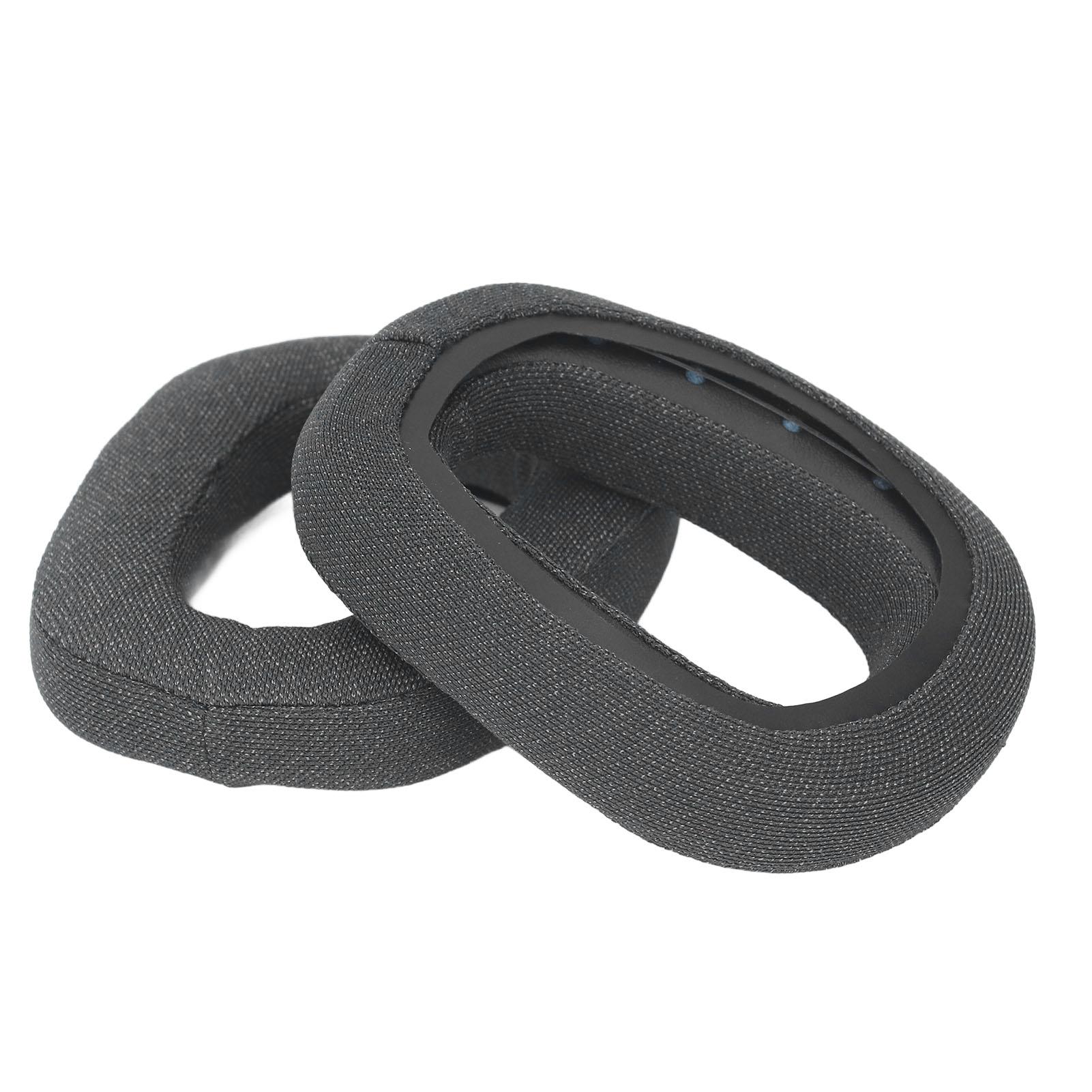 

2 шт. сменные амбушюры профессиональная шумоизоляция дышащая хлопковая льняная ткань пена с эффектом памяти чёрный