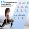 Digital Bluetooth Body Fat Scale – Ultra‑Precise Smart Bathroom Weight Scale with 15 Body Composition Metrics, Large Backlit Display, App Sync