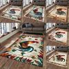 Retro American Large Rooster Carpet Living Room Sofa Decor Rug Kitchen Dining Table Floor Mat Farmhouse Rug Hallway Nonslip Rug