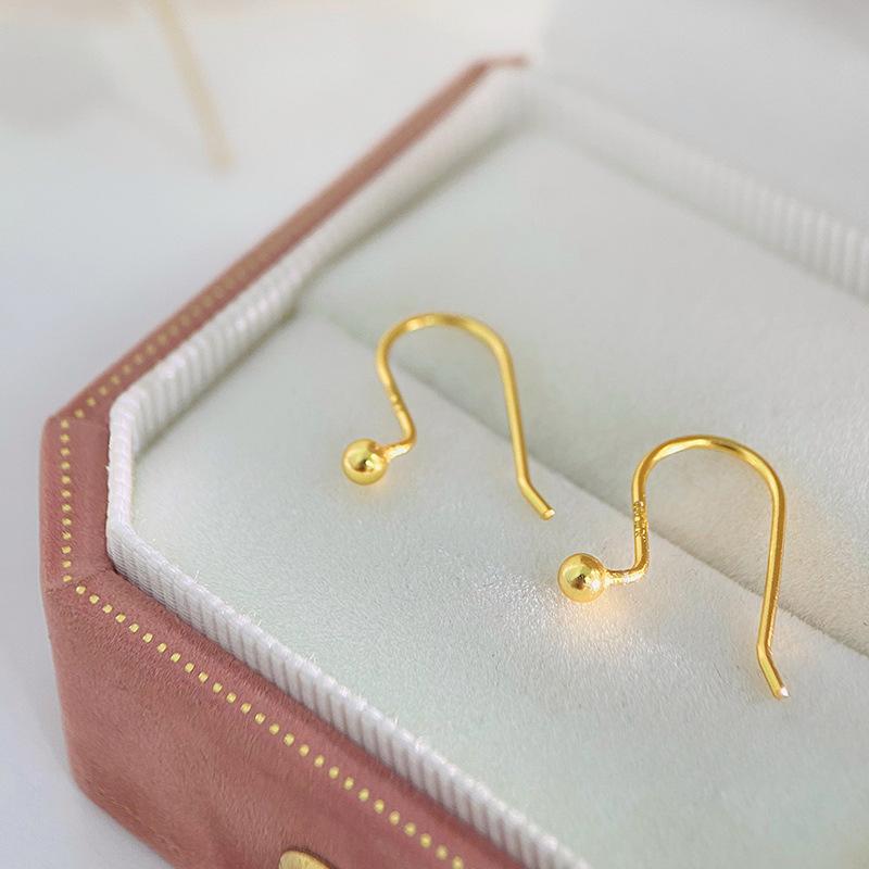 

Простые круглые бусины-крючки для ушей для женских нишевых повседневных универсальных сережек