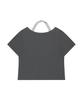 Aejeuyua Belted Halter Off-Shoulder Tee Charcoal