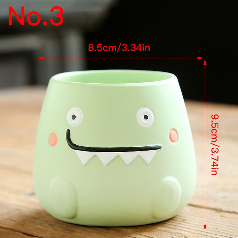 

Цветочный горшок с мультяшными животными, керамический сочный горшок, кашпо, настольные украшения, горшок для растений, домашний декор, украшение сада No.3