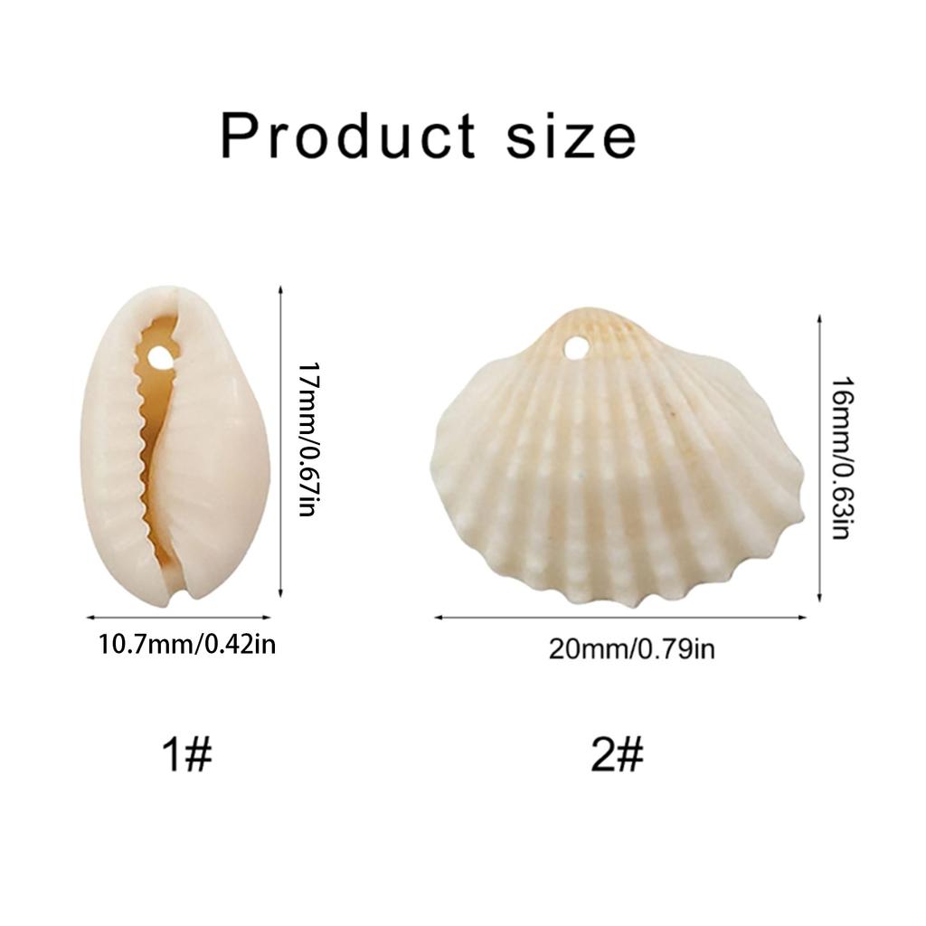 100Pcs Seashells Beads for Handmade Bracelets and Necklaces Jewelry Making Components Stylish Sea Shell Accessories
