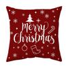 Christmas home decoration pillow cover Merry Christmas Snowman Christmas tree plaid printed cushion cover Sofa room decoration