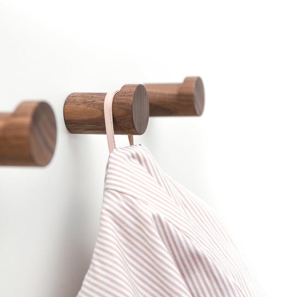Wood Coat Hanger Over the Wall for Bedroom Livingroom Cloakroom Easy To Install Artistic Design New Style Free of Punch