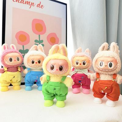 For 17cm Labubu Doll Clothes Fashion Clothes Hoodies Doll Clothes Color Match Hoodies Dolls Accessories Cute Decoration Little Cloths