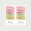 50-Pack Floral Ocean Thank You Stickers for Gift Box Sealing and Packaging Decoration