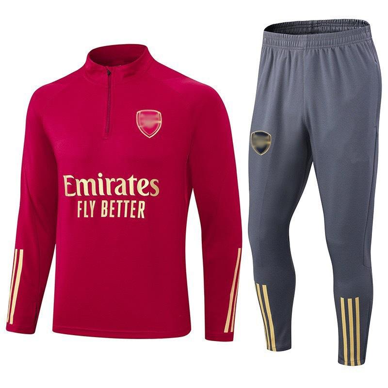 Autumn And Winter Real Madrid Barcelona Arsenal Training Suit Long Sleeve Half Zipper Football Suit Sportswear Adult Suit