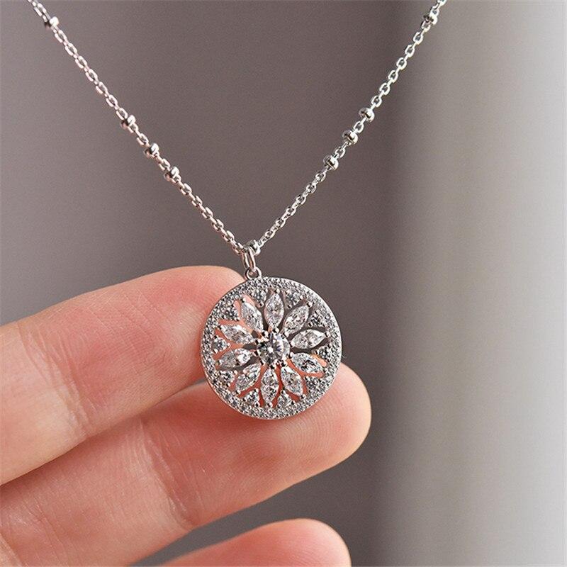 Buy Cute Female Flower Pendant Necklace 