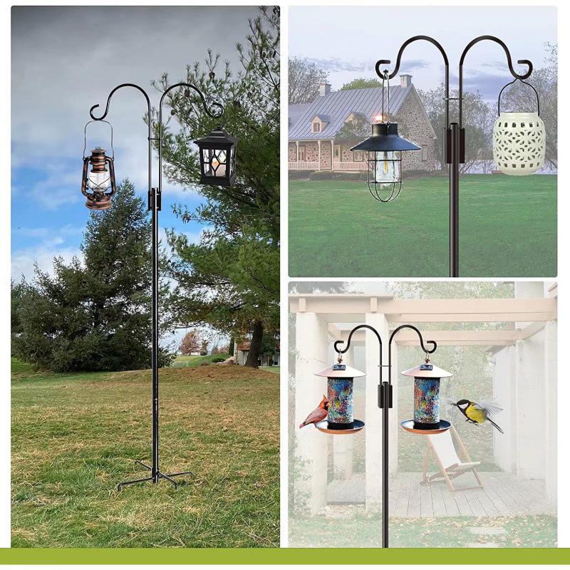 Rust-Proof Iron Shepherd Hook Double Garden Bracket
