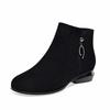 Round Head Short Boots Women's 2025 Autumn and Winter New Korean Version Round Head Black Cotton Boots Two Kinds of Height Small Ankle Boots Women