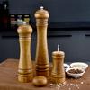 Wooden Pepper Mill Set of 2 with Base, Premium Ceramic Grinder Core, Adjustable Coarseness for Salt & Spices, Kitchen Tool