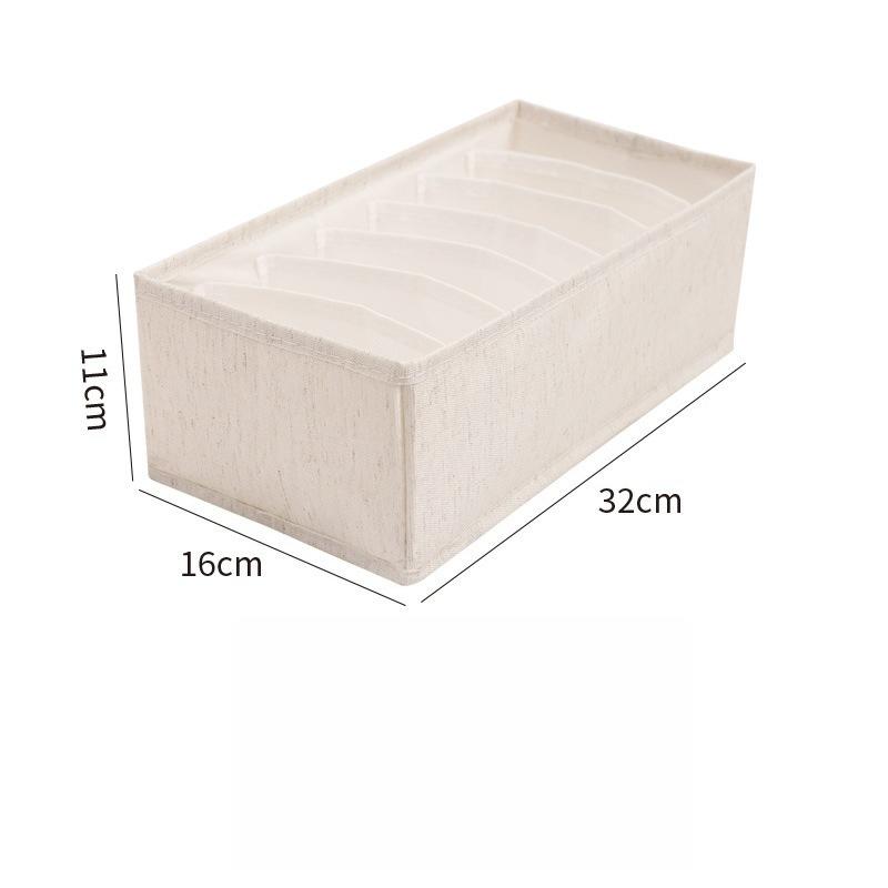 

1 шт. Тканевые органайзеры для ящиков для нижнего белья, носков, бюстгальтеров - Коробка для хранения в шкафу с разделителями, Складной органайзер для полок в гардеробе Se