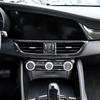 For Alfa Romeo Giulia Stelvio 2017 2018   ABS Carbon Fiber Car Interior Center Console Air Conditioning Vent Frame Trim