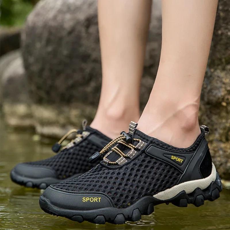 Breathable Sneakers Men Shoes  Fashion Shoes for Men Climbing Hiking Shoes Men Outdoor Beach Wading Tenis Barefoot Sneakers