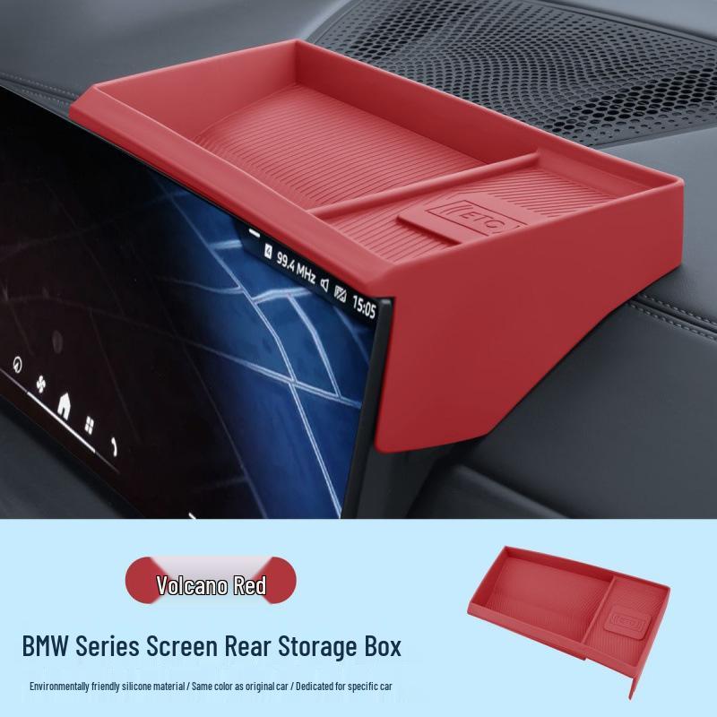 

Silicone Storage Box for BMW X5 LX3 iX1 Center Console Screen - Fits New 3 & 5 Series With Decorative Features