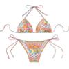 Printed Sexy Lace Up Bikini Swimsuit Women's Beach Hot