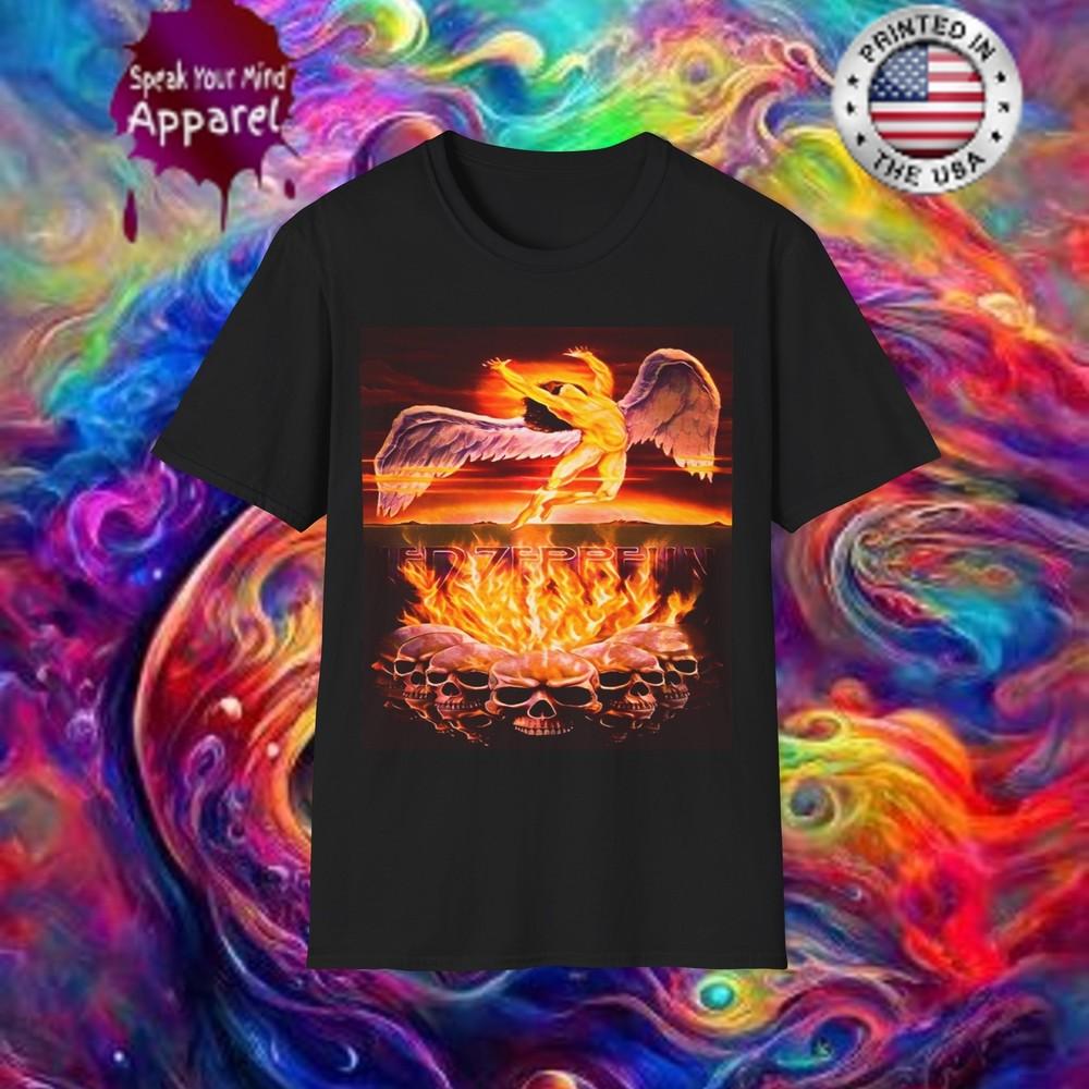 Soft Cotton t shirt. Led Zeppelin Unisex T-Shirt L