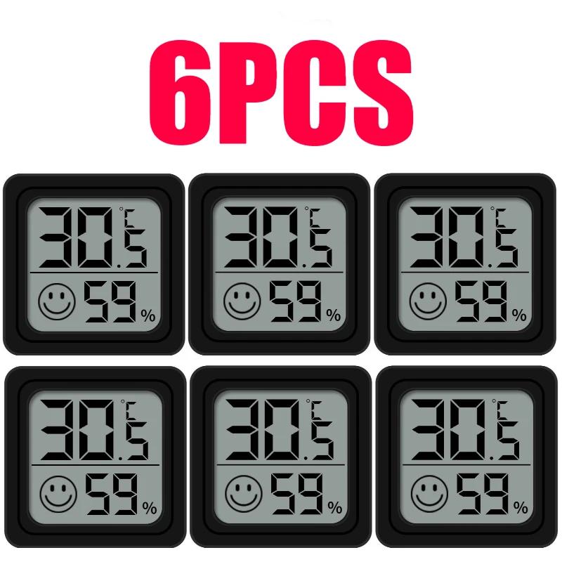 6 ST Mini Digital Termometer Hygrometer Inomhustemperatur LCD Elektronisk Monitor Hygrometer Utomhus Rum Baby