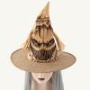 Eye Catching Scarecrows Witch Hat Festival Celebration Hat Unisex Halloween Hat for Role Playing Activity