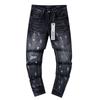 Jeans de Hombre Rectos con Parches Desgastados Estilo Vintage High Street Pantalones Casuales