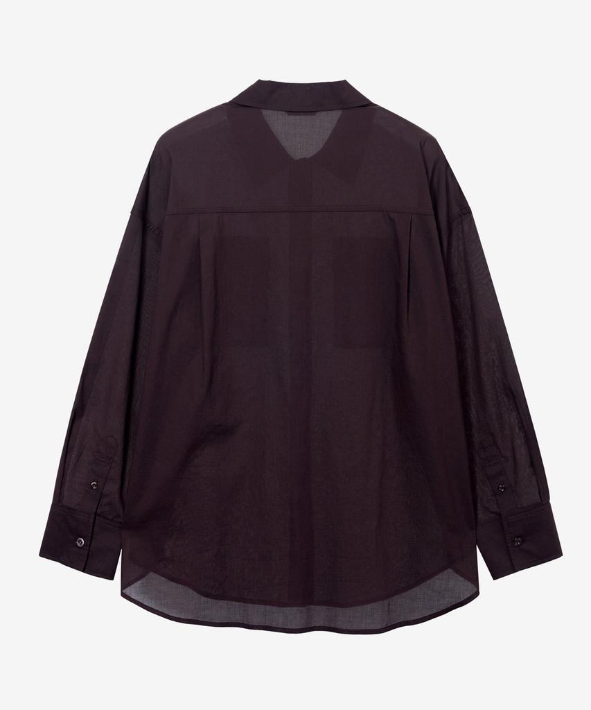 MIND BRIDGE WOMEN [W] Sheer Cotton Oversized Out-Pocket Shirt - 3 Colors