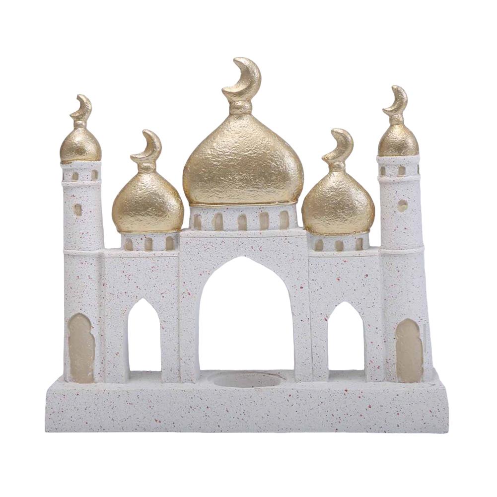 Resin Mosque Statue Tower Ornaments Tower Sculpture Decorative Ramadan home decor for Living Room Bedroom castle ornament