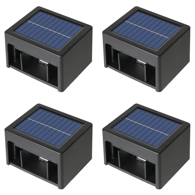 LED Solar Garden Light Outdoor Waterproof Lighting Angle Adjusted Wall Lamp Balcony Stair Fence Energy-saving Sunlight Lamps