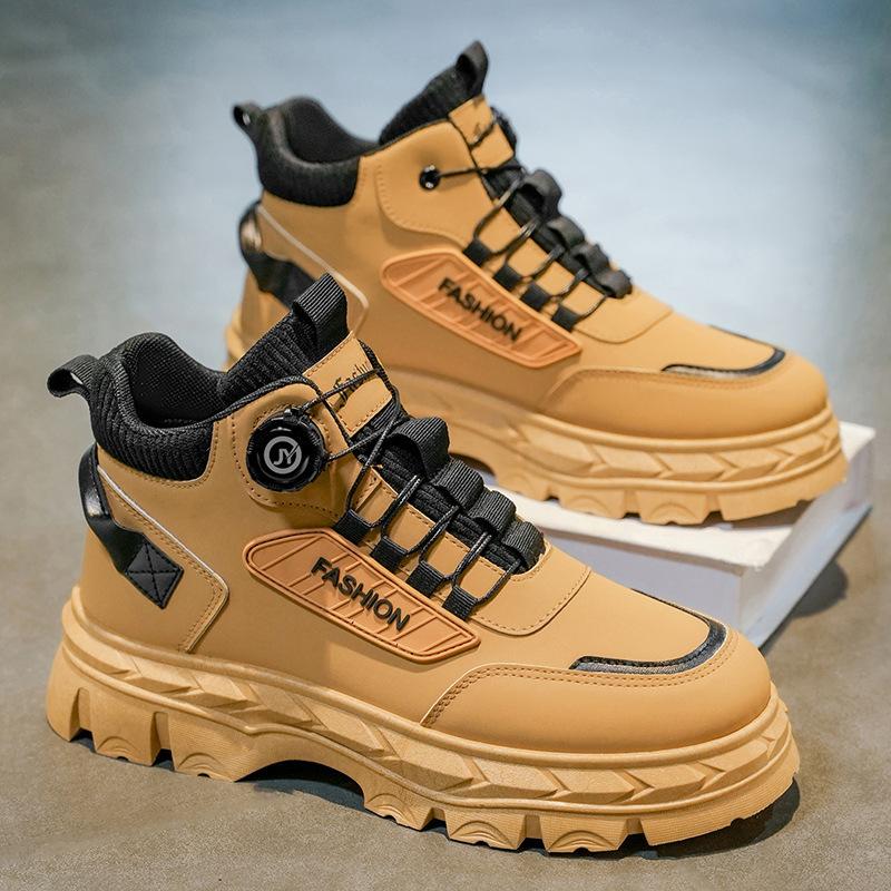 

2025 autumn men s shoes new high-top Martin boots men s British retro platform tooling shoes casual short boots 39